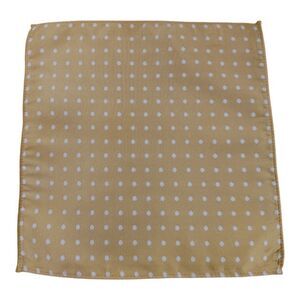 ALLURE MEN'S MULTI-DOT POCKET SQUARE GOLD-WHITE